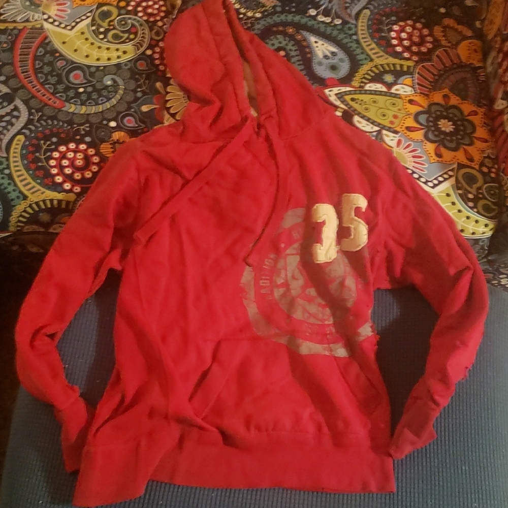 Red Hoodie with Number Print